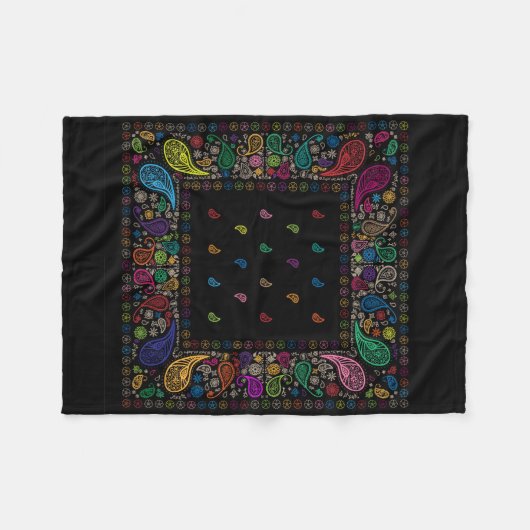Colorful Paisley-ontwerp Fleece Deken (Voorkant (Horizontaal))