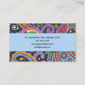 Colorful Paisley, Paisley Pattern, Persian Paisley Visitekaartje (Achterkant)