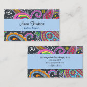 Colorful Paisley, Paisley Pattern, Persian Paisley Visitekaartje (Voorkant / Achterkant)