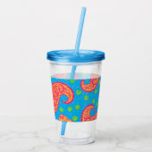 Colorful Paisley Pattern Acryl Drinkbeker (Achterkant)