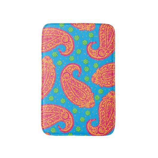 Colorful Paisley Pattern Badmat (Voorkant Verticaal)