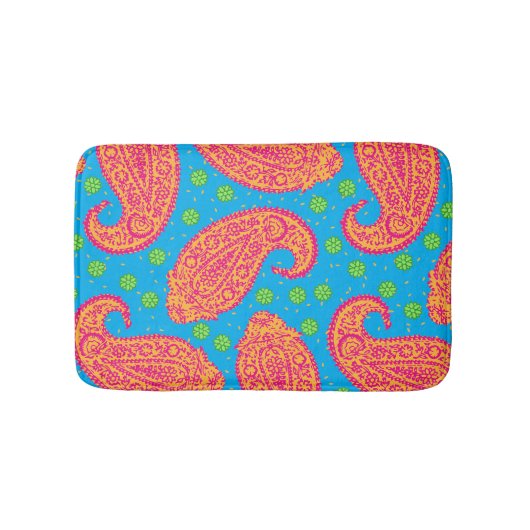 Colorful Paisley Pattern Badmat (Voorkant)