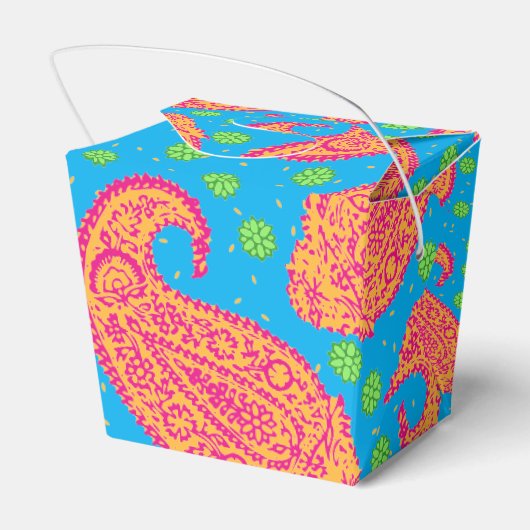 Colorful Paisley Pattern Bedankdoosjes (Achterkant)