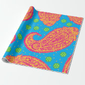 Colorful Paisley Pattern Cadeaupapier (Uitgerold)