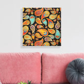 Colorful Paisley Pattern Canvas Afdruk (Insitu (Woonkamer))