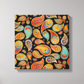 Colorful Paisley Pattern Canvas Afdruk (Voorkant)