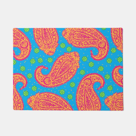 Colorful Paisley Pattern Deurmat (Voorkant)