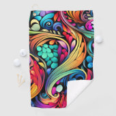 Colorful Paisley Pattern Golfhanddoek (Insitu)