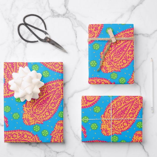 Colorful Paisley Pattern Inpakpapier Vel (Voorkant)