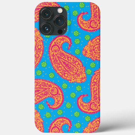 Colorful Paisley Pattern iPhone Case (Achterkant)