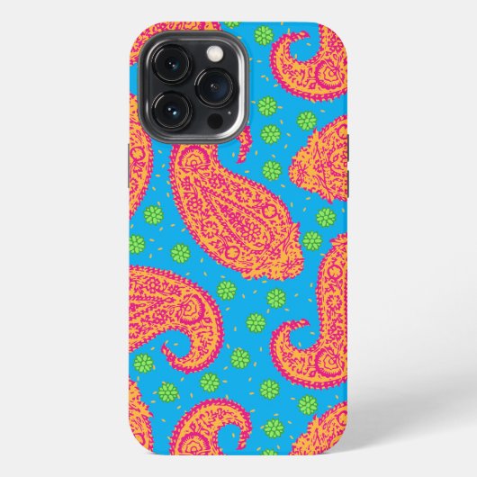 Colorful Paisley Pattern iPhone Case Hoesje (Achterkant)