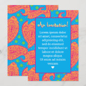 Colorful Paisley Pattern Kaart (Voorkant / Achterkant)