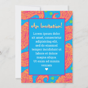 Colorful Paisley Pattern Kaart