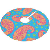 Colorful Paisley Pattern Kerstboom Rok (Gekanteld)