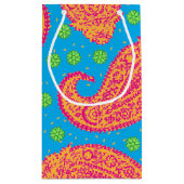 Colorful Paisley Pattern Klein Cadeauzakje (Achterkant)