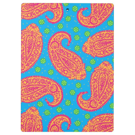 Colorful Paisley Pattern Klembord (Achterkant)