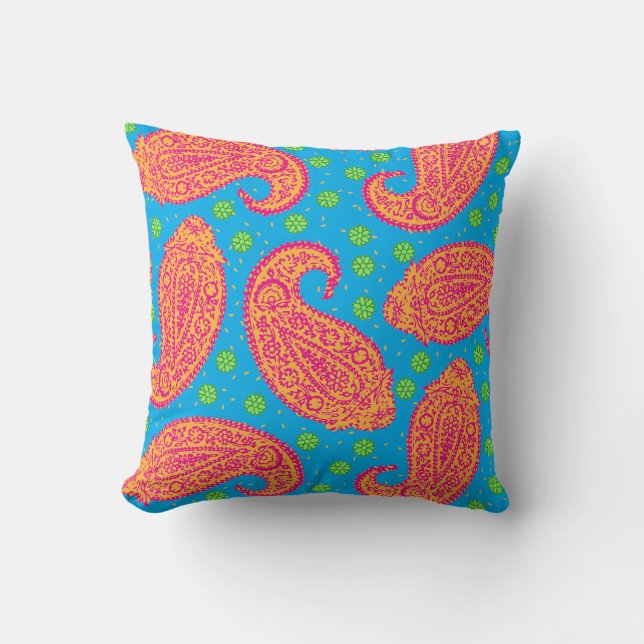 Colorful Paisley Pattern Kussen (Voorkant)