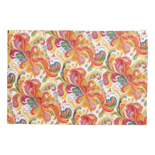 Colorful Paisley Pattern Kussensloop (Achterkant)
