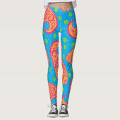 Colorful Paisley Pattern Leggings (Voorkant)