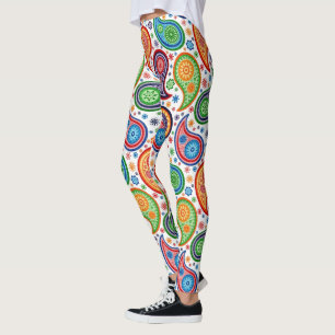 Colorful Paisley Pattern Leggings