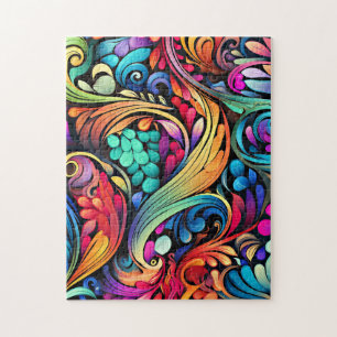 Colorful Paisley Pattern Legpuzzel