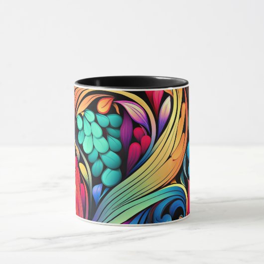 Colorful Paisley Pattern Mok (Midden)