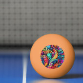 Colorful Paisley Pattern Pingpongbal (Net)