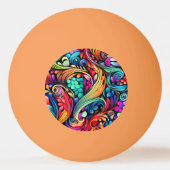 Colorful Paisley Pattern Pingpongbal (Achterkant)