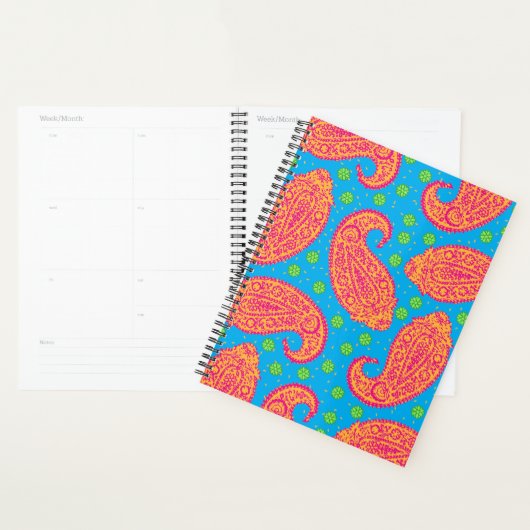 Colorful Paisley Pattern Planner (Display)