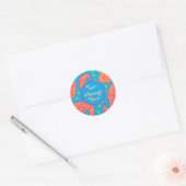 Colorful Paisley Pattern Ronde Sticker (Envelop)