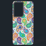Colorful Paisley Pattern Samsung Galaxy Hoesje<br><div class="desc">Kleurrijke retro paisley naadloos patroon.</div>