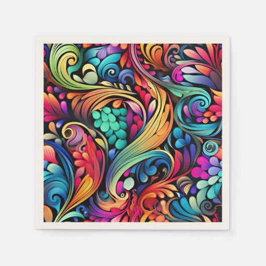 Colorful Paisley Pattern Servet (Voorkant)