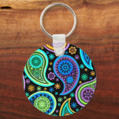 Colorful Paisley Pattern Sleutelhanger (Voorkant)