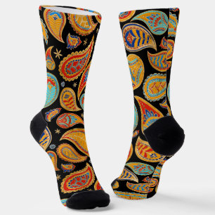 Colorful Paisley Pattern Sokken