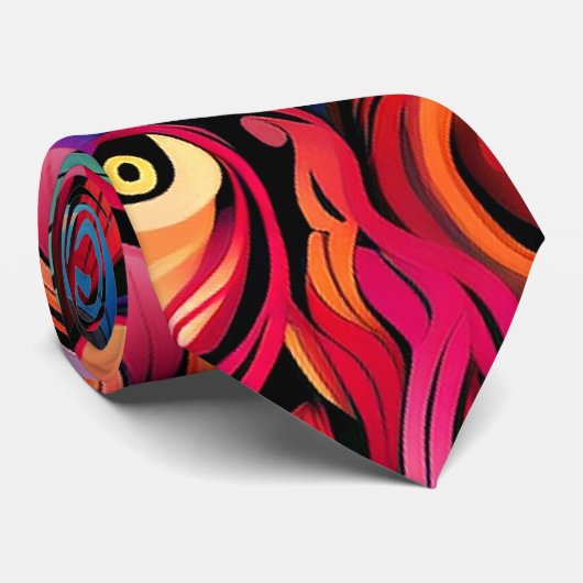 Colorful Paisley Pattern Stropdas (Opgerold)