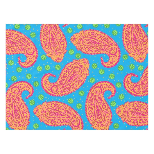Colorful Paisley Pattern Tafelkleed (Voorkant (Horizontaal))