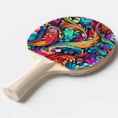 Colorful Paisley Pattern Tafeltennisbatje (Voorkant Gekanteld)