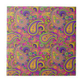 Colorful  Paisley Pattern Tegeltje (Voorkant)