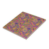 Colorful Paisley Pattern Tegeltje (Zijkant)