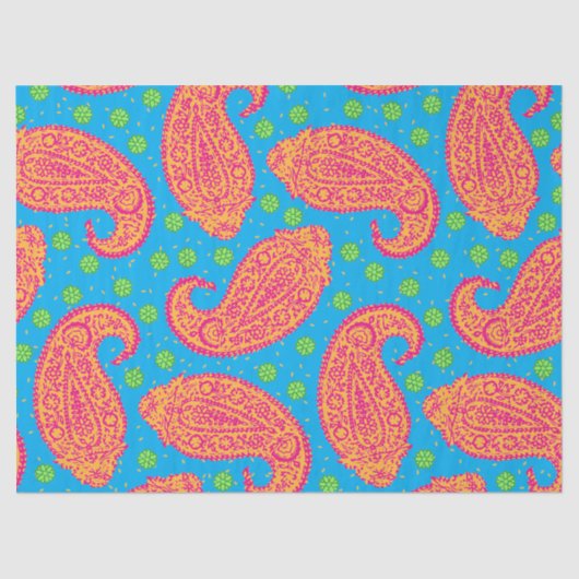 Colorful Paisley Pattern Tissuepapier (Voorkant)
