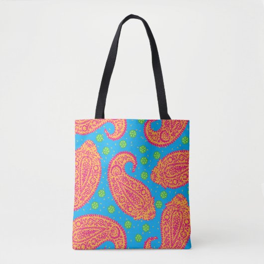 Colorful Paisley Pattern Tote Bag (Voorkant)