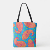 Colorful Paisley Pattern Tote Bag (Achterkant)