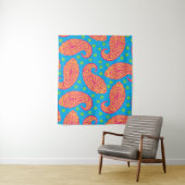 Colorful Paisley Pattern Wandkleed (In situ)