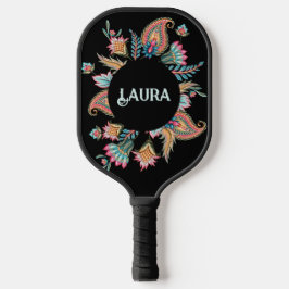 Colorful Paisley Personalized Pickleball Paddle