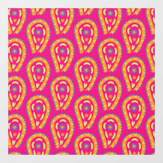 Colorful Paisley Raamsticker (Vel)