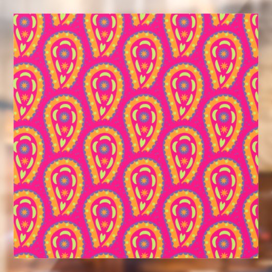 Colorful Paisley Raamsticker (Vel 2)