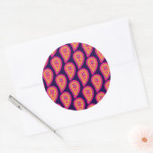 Colorful Paisley Ronde Sticker (Envelop)
