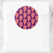 Colorful Paisley Ronde Sticker (Tas)