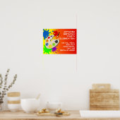 Colorful Palate Art Party Poster (Keuken)