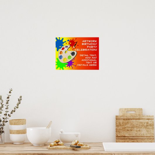 Colorful Palate Art Party Poster (Keuken)